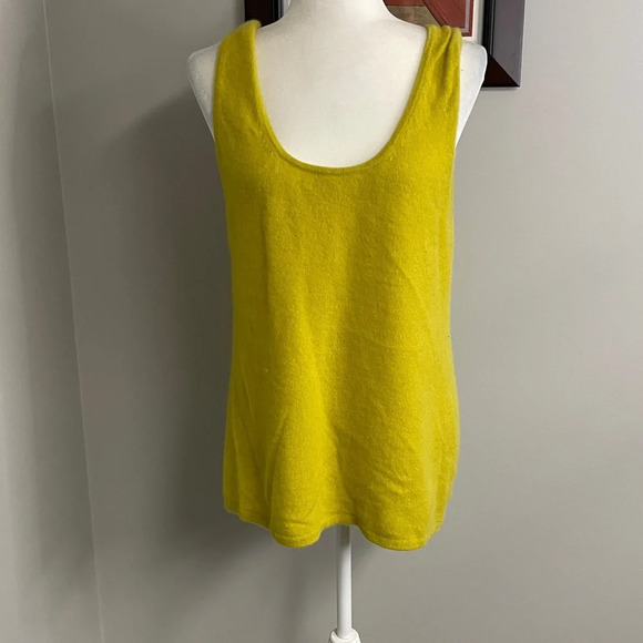 Neiman Marcus Chartreuse Green Yellow Long Lined Cardigan and tank Plus 3X Set - Picture 6 of 7